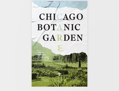 Chicago Botanic Garden Poster design graphic design logo student project typography