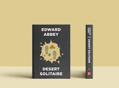 Desert Solitaire Book Cover pt 2 book cover design illustration student project