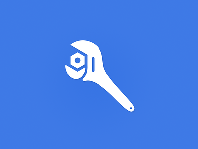 Wrench Blue blue icon wrench