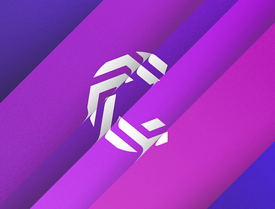 C Layered affinity branding cool design icon illustration layers logo melting minimal purple shadow stripes typography vector