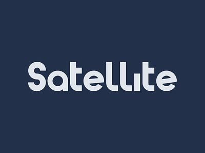 Satellite Wordmark affinity branding cool custom design flat flat design game logo minimal satellite typography vector wordmark