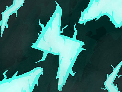 Shocked blue cool design illustration lightning shock zap