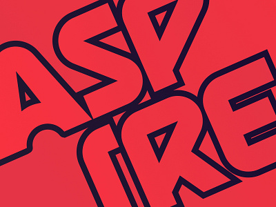 Aspire Branding stylized affinity branding cool design flat flat design icon logo minimal typography vector wordmark