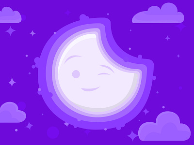 MiniMoon affinity cool design flat flat design illustration midnight vector