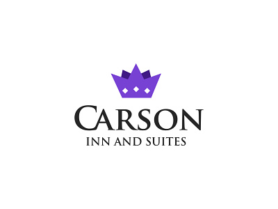 Carson Hotel logo affinity branding cool crown design flat flat design hotel icon logo typography vector