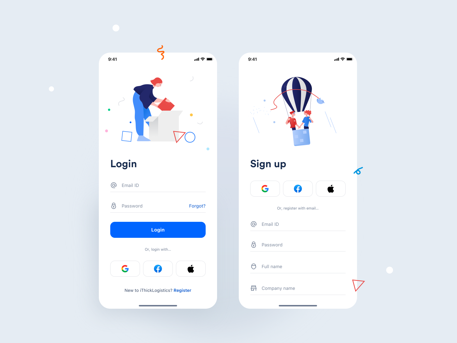 Login and Sign up Screens by Deekshith Salian on Dribbble