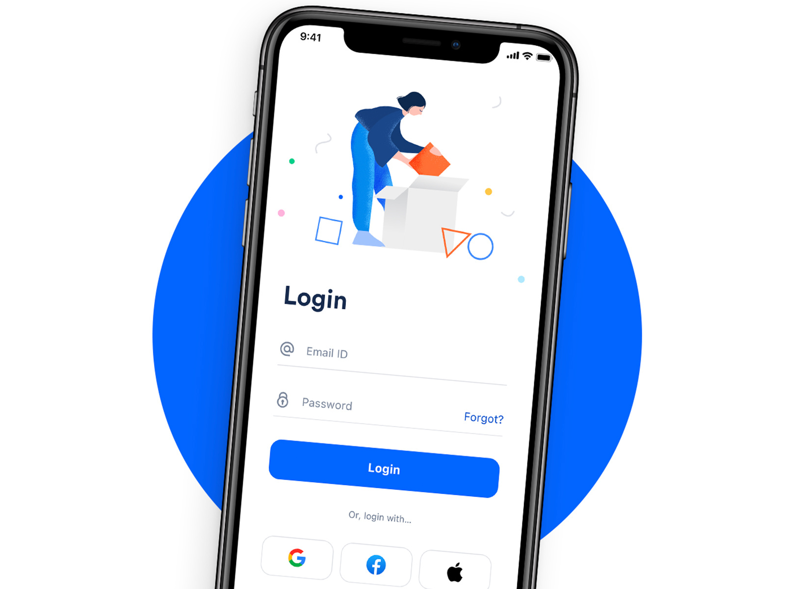 Login Screen by Deekshith Salian on Dribbble