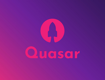 Daily Logo Challenge Day 1 brand dlc logodesign quasar quasar logo rocket rocket logo rocketship