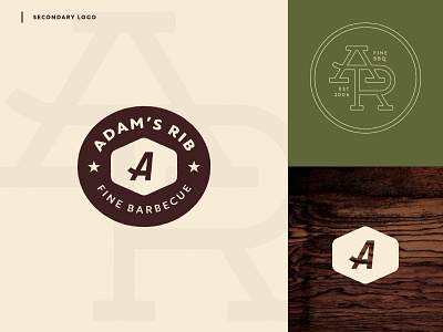 Adam's Rib Barbecue | Logo Redesign adams rib bbq barbecue barbecue logo bbq branding logo logo redesign redesign restaurant retro logo