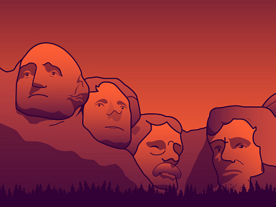 Mount Rushmore adobe illustrator illustration mt. rushmore popular presidents rushmore washington