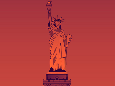 Statue of Liberty illustration popular statue of liberty