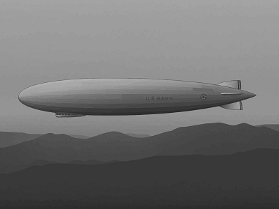 Zeppelin grayscale old retro zeppelin