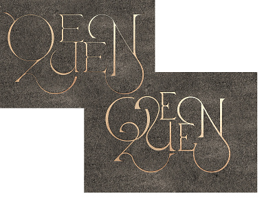 Q 00A branding custom type lettering miami queen script type