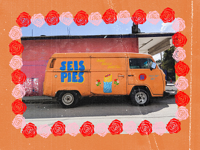 Seis Pies 6ft boston branding burritos hand painted lettering logo design roses seis pies sign painter tex mex