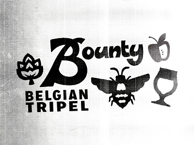 Bountiful apples beer branding funky honey bee hopps illustration label design lettering thiccc type design vintage