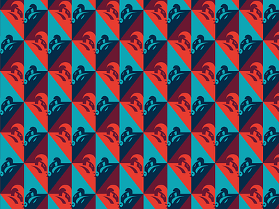 Phunky Fresh flat modern pattern psychedelic ram