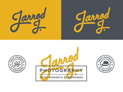 Jarrod J. branding clean custom type fun lettering overprint script simple stamps warm