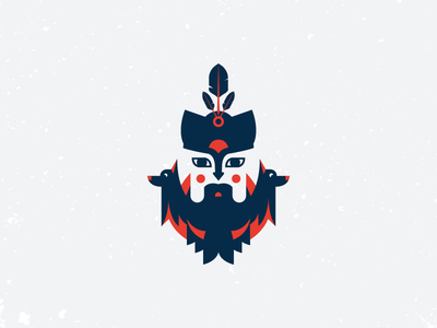 Count Wolf Von Beard-Sschmitzer beard feather flat modern simple vector wolf