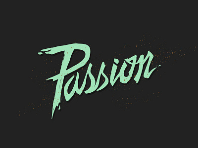 Passion brush script illustration lettering passion type vector