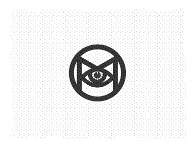 We're Watching branding eye grey haus identity letter logo m simple swiss thick lines