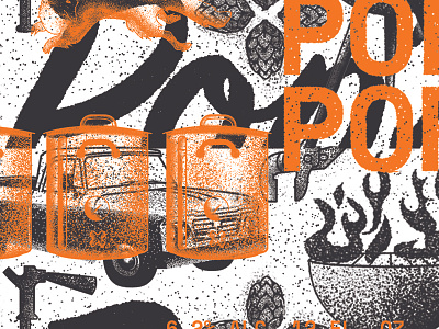 Chop Shop collage fox grill hops illustration porter texture tools truck