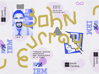 John Murray aiga branding charleston design thinking event halftone ibm illustration lettering sc