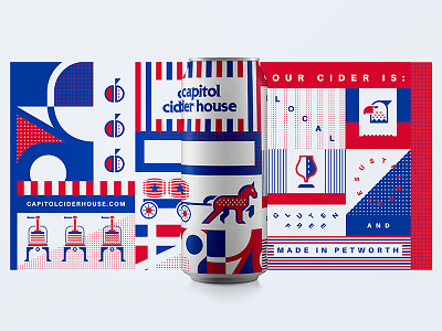 Universal Can #2 apple branding brewery brewing can cider cidery dc flat geometric horse illustration packing press simple shapes