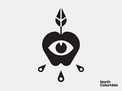 North Columbia Logo all seeing apple apple ballersauce branding cider eye north columbia occult