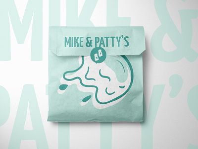 Mike & Patty's branding breakfast eggs identity system illustration lunch resturant sandwich porn