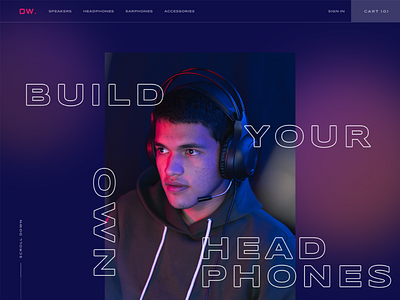 Head Phones Website Design clean design head phone minimal ui uiux website