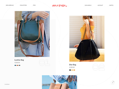 Luxury Bags Website Design bags design ecommerce fashion minimal minimalist ui uidesign uiux web website