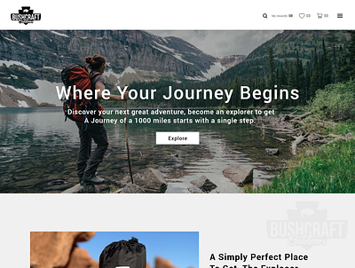 Bushcraft 1 adventure branding design sports ux web website