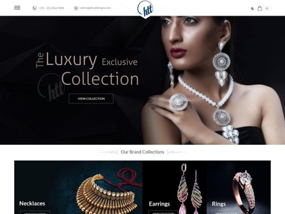 jewellery collection branding design ecommerce typography ui website