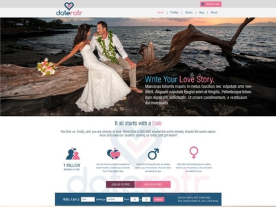 Dating branding creative design website