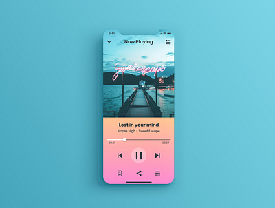 Daily UI 009 - Music Player app dailyui dailyuichallenge design gradient music app music player ui