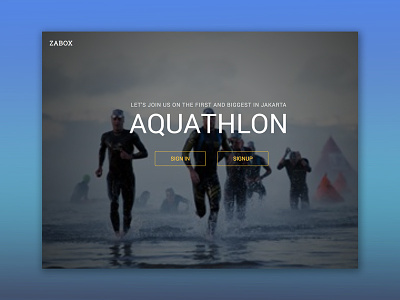 Zabox - Landing Page design event grey landing page sport ui ui design user interface web web design website