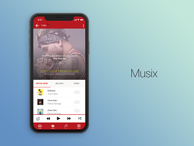 Musix lyric mobile app music music player ui ui design