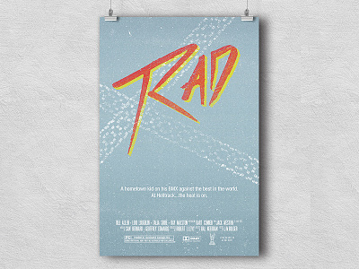 Rad (movie poster screen print) lettering movie poster screen print typography