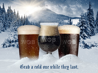 Winter Seasonal Beer Poster ad beer design print