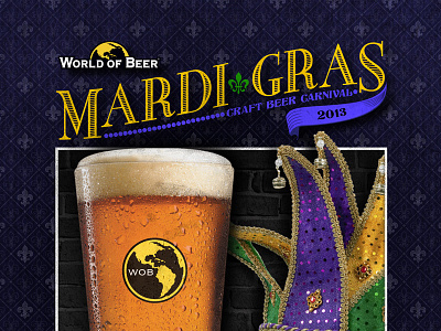 Mardi Gras Poster beer holiday poster print