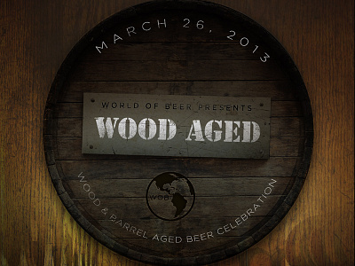 Wood Aged event poster ad beer design poster print