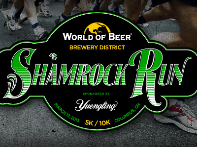 Shamrock Run Facebook Cover Photo beer design holiday identity logo sports