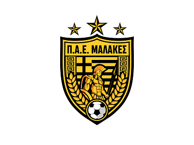 Malakes FC design greek illustration logo logodesign logos mascot design soccer logo vector