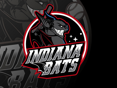 INDIANA BATS baseball baseball logo logodesign logos mascot design mascot logo
