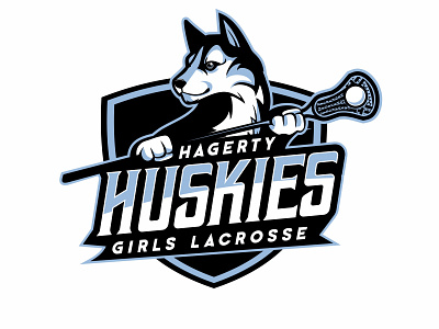Hagerty Huskies Girl Lacrosse lacrosse lacrosse logo logodesign mascot design mascot logo typography