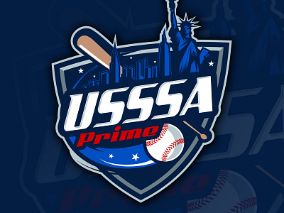 USSSA Prime baseball baseball logo design logodesign typography vector