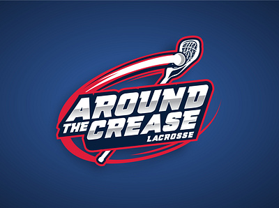 Around the Crease Lacrosse design illustration lacrosse lacrosse logo logo logodesign typography