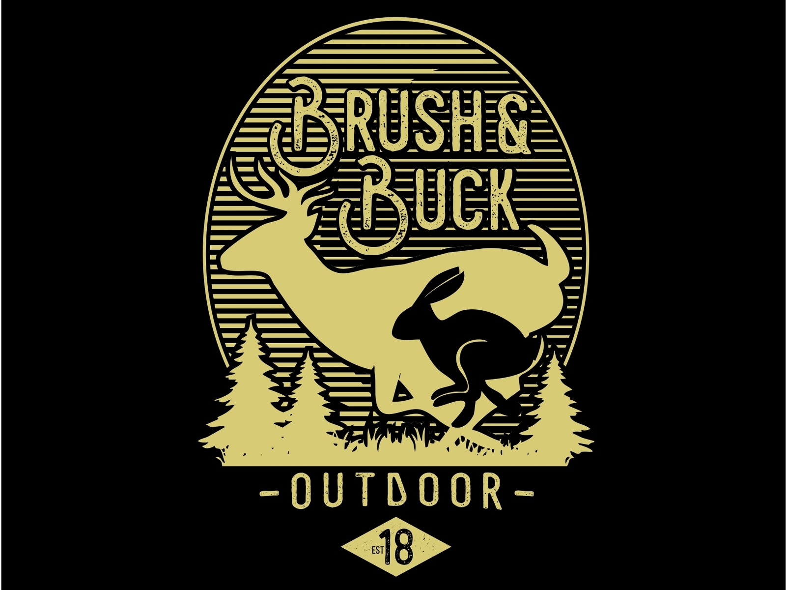 Brush & Buck logodesign logos outdoor logo