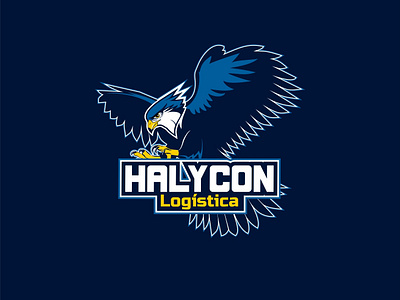 Halycon Logística illustration logodesign logos mascot design mascot logo