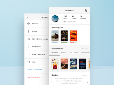Goodreads iOS redesign books goodreads ios mobile app online library reading ui